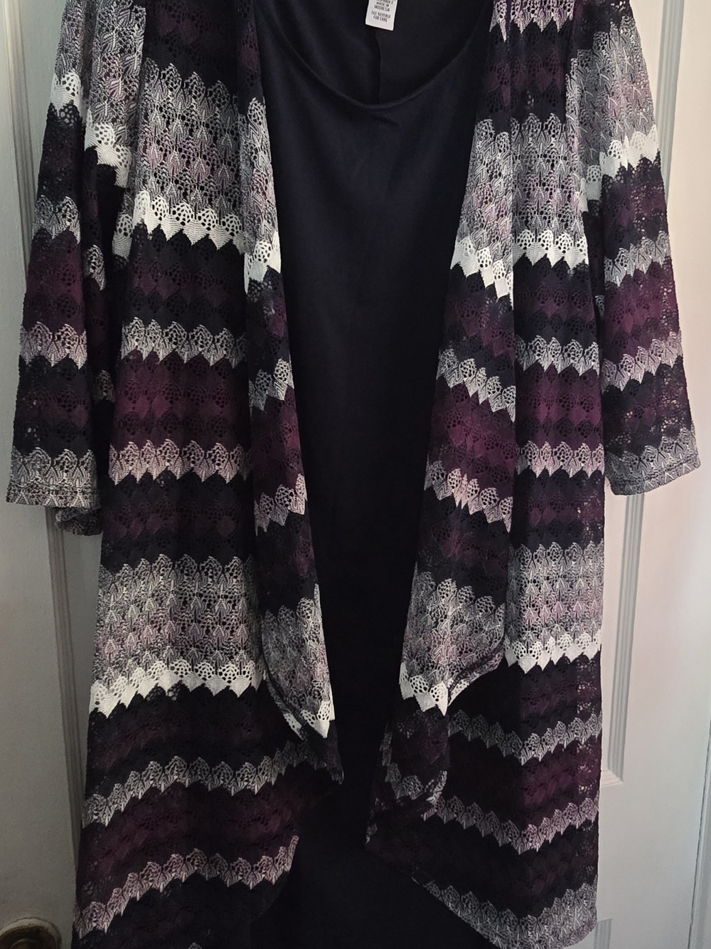 *NWT* Catherines Crochet Cardigan With Navy Sheath Dress